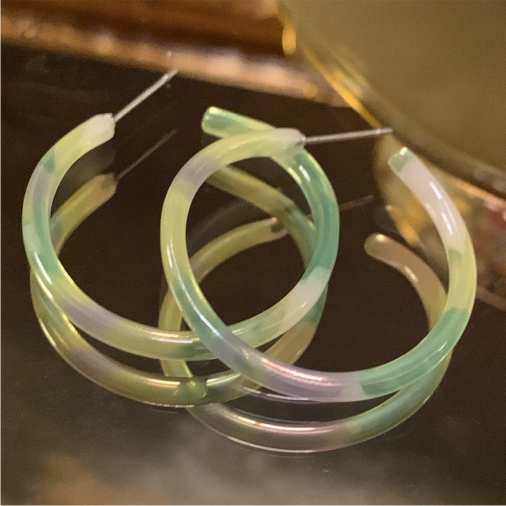 Acrylic Hoop Earrings